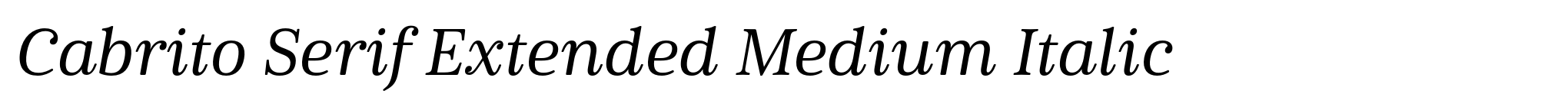 Cabrito Serif Extended Medium Italic image